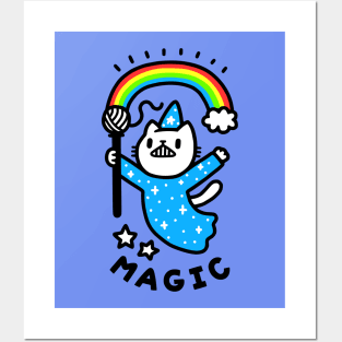 Magical Wizard Cat Posters and Art